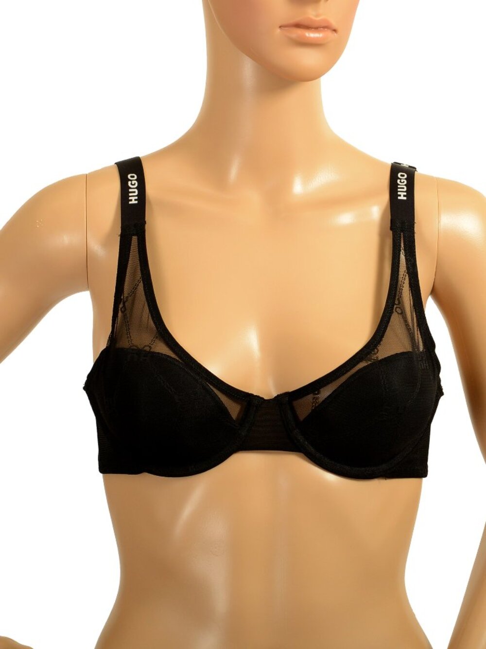 Hugo Boss Women's "Underwire B Sporty L" Lace Padded Balconette Bra US 32B IT 1B
